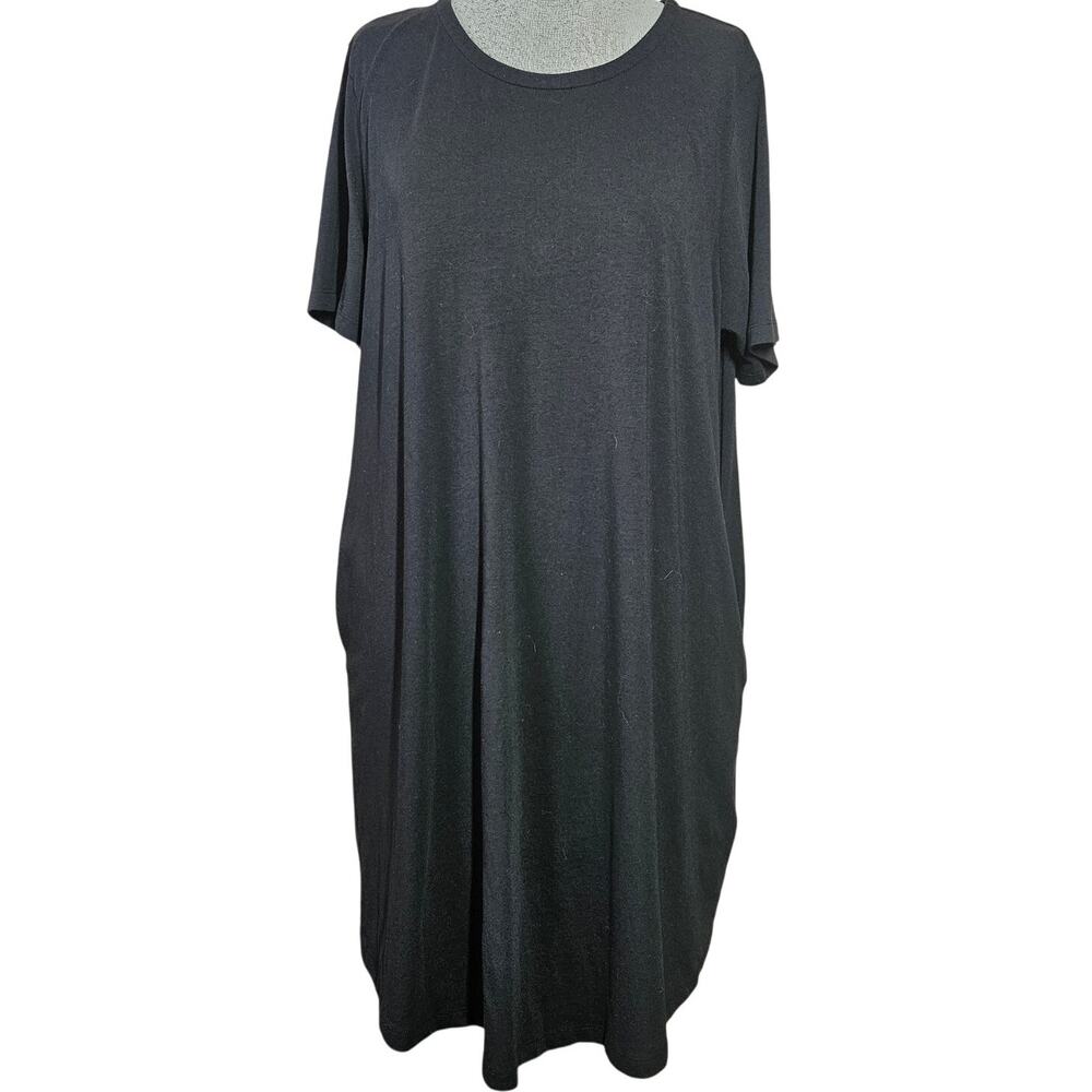 Universal Standard Black Tee Dress with Pockets Size Small s